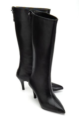 Kadın Sivri Burun Arkadan Fermuarlı Çizme Perra