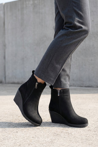 Kadın Dolgu Topuk Fermuarlı Günlük Bot Sandis