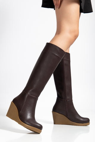 Kadın Dolgu Taban Fermuarlı Günlük Çizme Refa