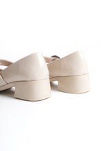 Görseli Galeri görüntüleyiciye yükleyin, Kadın Loafer Atkılı Kalın Topuk Günlük Ayakkabı Ballet Bej
