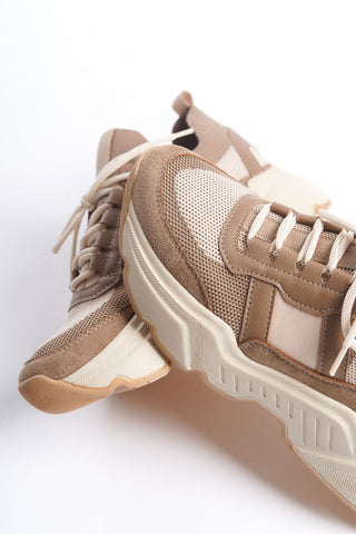 Alexia Kadın Sneaker Yüksek Taban Bağcıklı Triko spor Ayakkabı