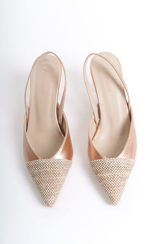 Monica Kadın Stiletto Arkası Açık Kadeh Ökçe Günlük Ayakkabı