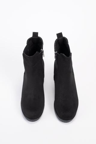 Kadın Dolgu Topuklu Lastikli  Fermuarlı Günlük Bot Florea