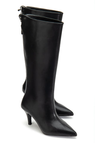 Kadın Sivri Burun Arkadan Fermuarlı Çizme Perra