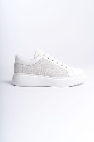 Monza Kadın Sneaker Yüksek Taban Bağcıklı Günlük Spor Ayakkabı