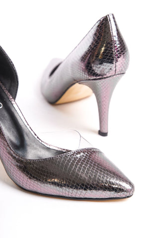 Ella Kadın Asimetrik Yanı Açık Stiletto Sivri Burun Topuklu Günlük Ayakkabı